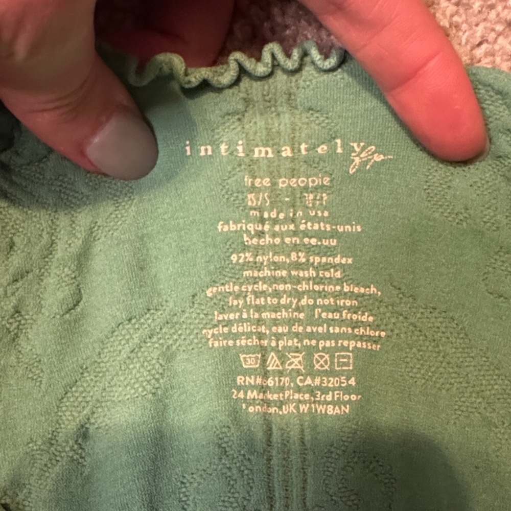 Free People Green Lace Tank Top - Picture 3 of 5